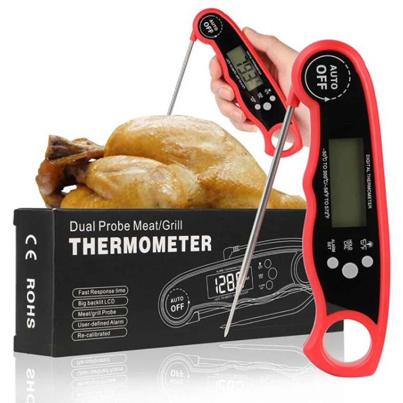 

Пищевой термометр с цифровым дисплеем, для кухни, термометр для барбекю, Водонепроницаемый Кухонный Термометр для приготовления пищи, терм...