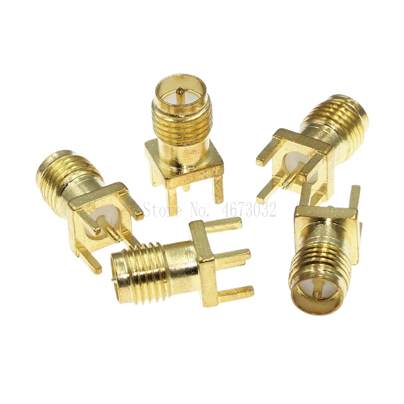 

10Pcs SMA Female Male Jack Solder Nut Edge PCB Clip Straight Mount Gold Plated RF Connector Receptacle Solder