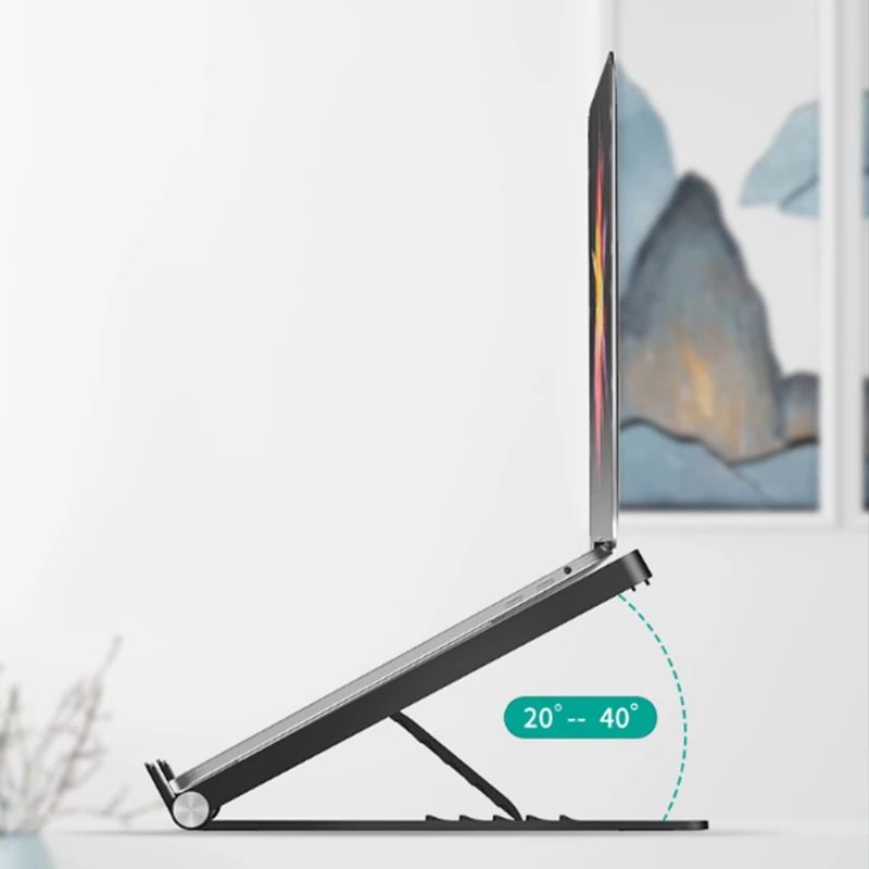 Складная пластиковая подставка для ноутбука портативная офисная Подставка