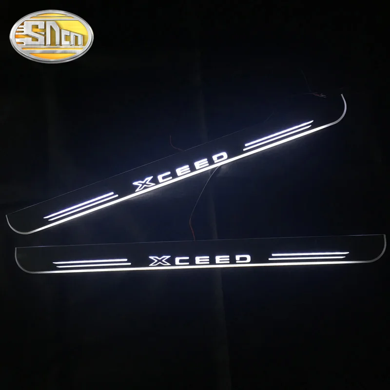 SNCN Автомобильный светодиодный дверной порог для Kia Xceed X ceed 2019 2020 ультра тонкий