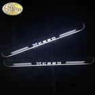 SNCN Автомобильный светодиодный дверной порог для Kia Xceed X Kia ceed 2019 2020 ультра-тонкий акриловый динамический LED Добро пожаловать светильник Накладка для езды на велосипеде