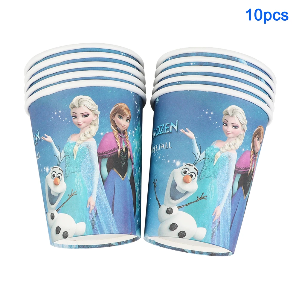 Disney-set de decoraciones de dibujos animados de Frozen 1, suministros de cumplea&ntilde;os para 20 ni&ntilde;os, 100/81/80/40 unidades-2