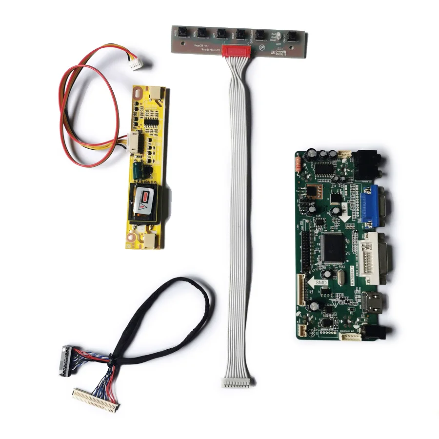 

M.NT68676 Monitor Controller Board DIY Kit LVDS VGA DVI 1024*768 30 Pin Fit LQ150X1LAP5/N150X7/TX38D88VC1GAA/B Matrix 2CCFL