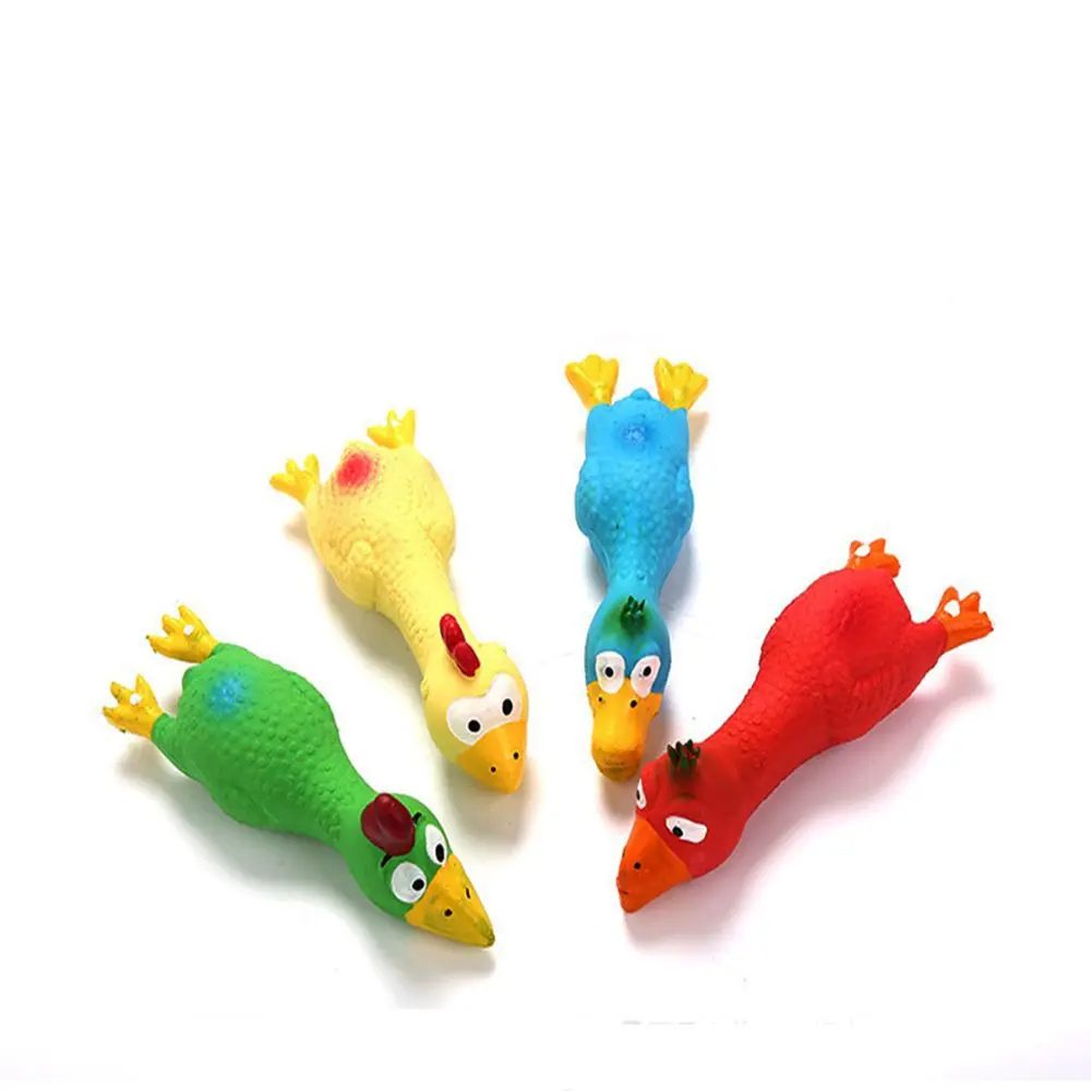 

Cute Latex Chicken Shape Pet Squeak Toys Dog Cat Puppy Chew Sound Toys Simulation Screaming Chicken Creative Dog Accessories