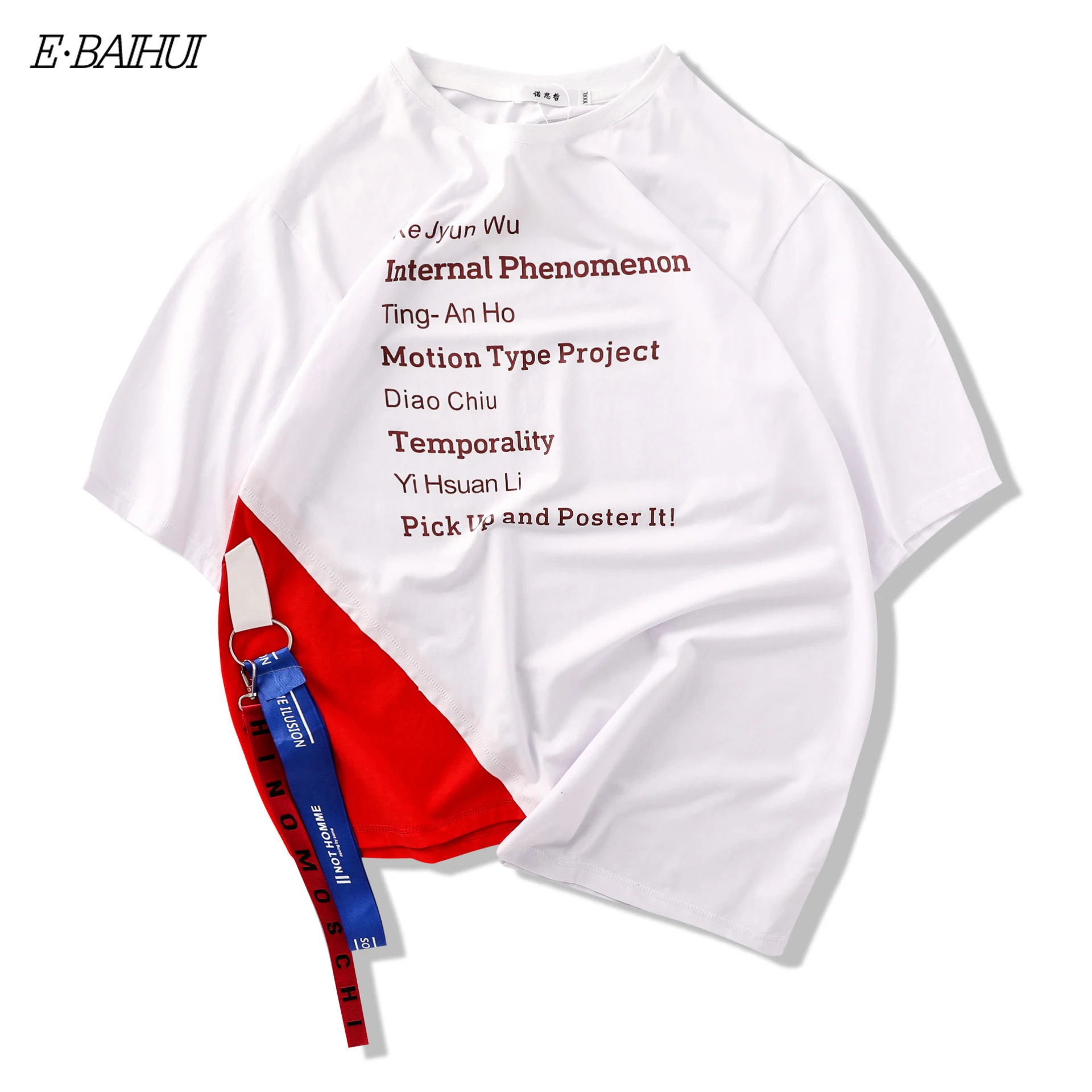 _ 2020 футболка в Корейском стиле Харадзюку с имитацией двух частей принтом BF и