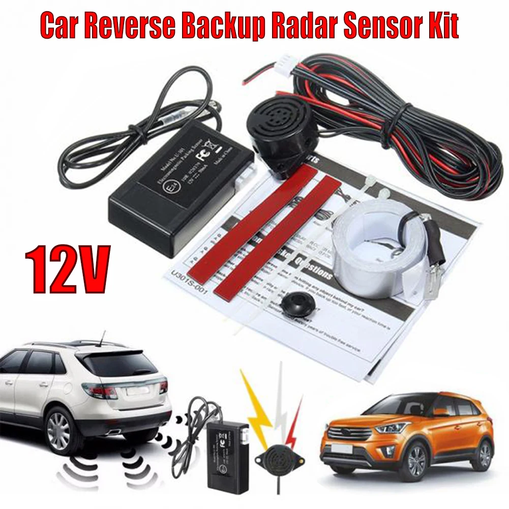 

12V Electromagnetic Car Parking Reversing Radar Sensor Parking Radar Bumper Guard Backup Reversing Parking System Sensor Kit