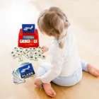 Детские развивающие строительные игрушки, обучающие английские слова, игра Монтессори, головоломка с алфавитом, буквы, карточки, грамотность