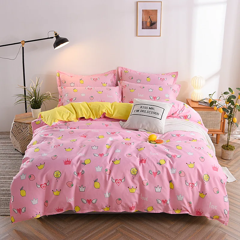 

Pure Cotton Brushed Four-piece Suit, Cotton Thick Three-piece Suit, Explosion-proof Bed Linen, Quilt Cover, Bedding