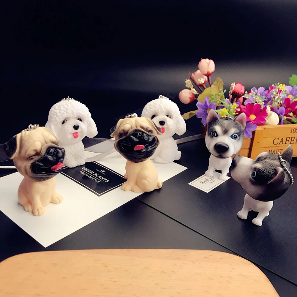 Брелок для ключей с изображением милой собаки пары мужчин женщин детей щенков