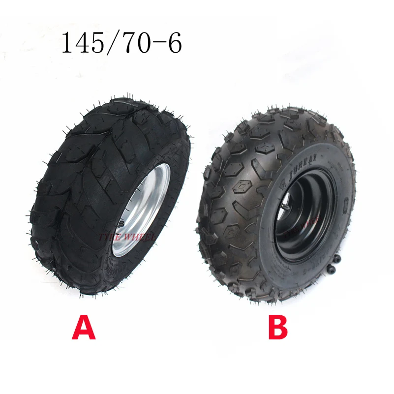 

New 145/70-6 Inch Wheel Tyres Tire Rim for 49cc 50cc 110cc Electric ATV Scooter Buggy Go Kart Bike Vehicle Parts Off Road