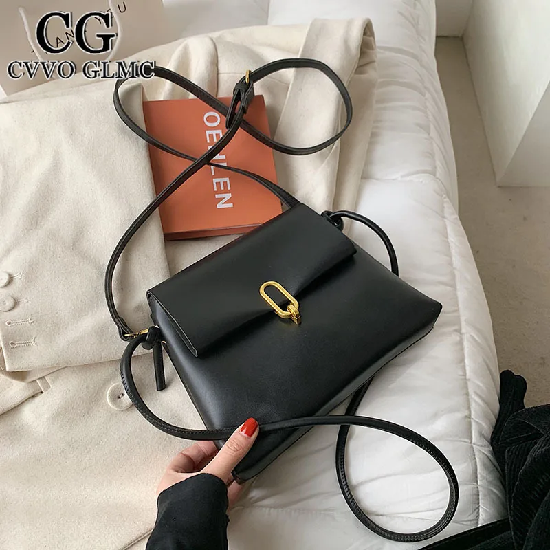 

Cvvo Glmc Solid Color Small PU Leather Shoulder Crossbody Bags for Women 2021 Spring Handbags and Purses Female Travel Totes