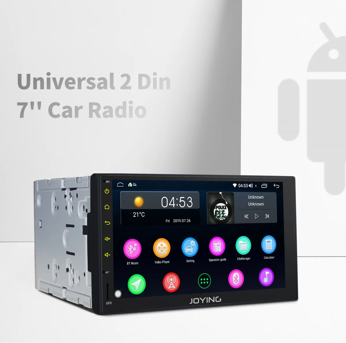JOYING 2 DIN универсальный автомобильный Радио плеер Android 8,1 Восьмиядерный 2 Гб RAM" gps навигация Поддержка OBD/резервная камера без DVD плеера