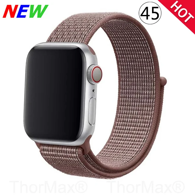 Ремешок для часов Apple Watch 4 серии 5 4 3 мягкий легкий дышащий нейлоновый спортивный ремешок 38 мм 42 мм 40 мм 44 мм Ремешки для наручных часов - Цвет ремешка: 45-Smokey Mauve