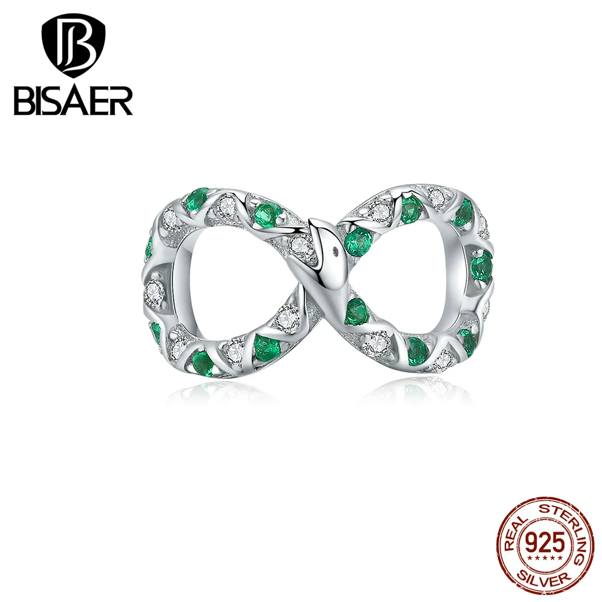 Бусины бесконечности BISAER лидер продаж Стерлинговое Серебро 925 пробы