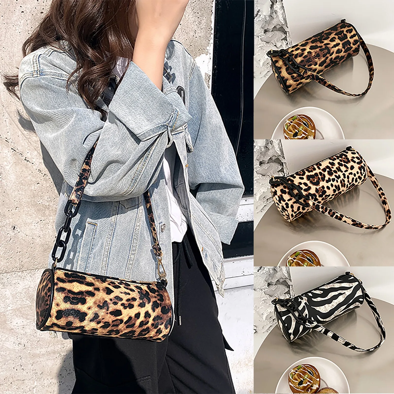 

Aelicy Messenger Bag Ladies Fashion Animal Pattern Square Bag Luxury Women Shoulder Bags bolsos mujer Drop Ship New