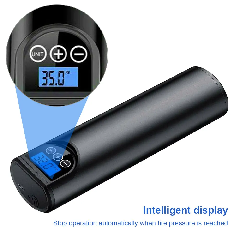 Preço Compressor De Ar Elétrico Portátil Inflator Tela Lcd Pneu Bomba Pressão Dos Pneus Do Carro Mtb Bicicleta Usb Recarregável
