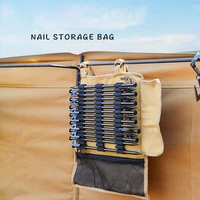 outdoor camping portable tent nail storage bag hammer stakes pegs tents accessories carrying pouch camping tools storage bag