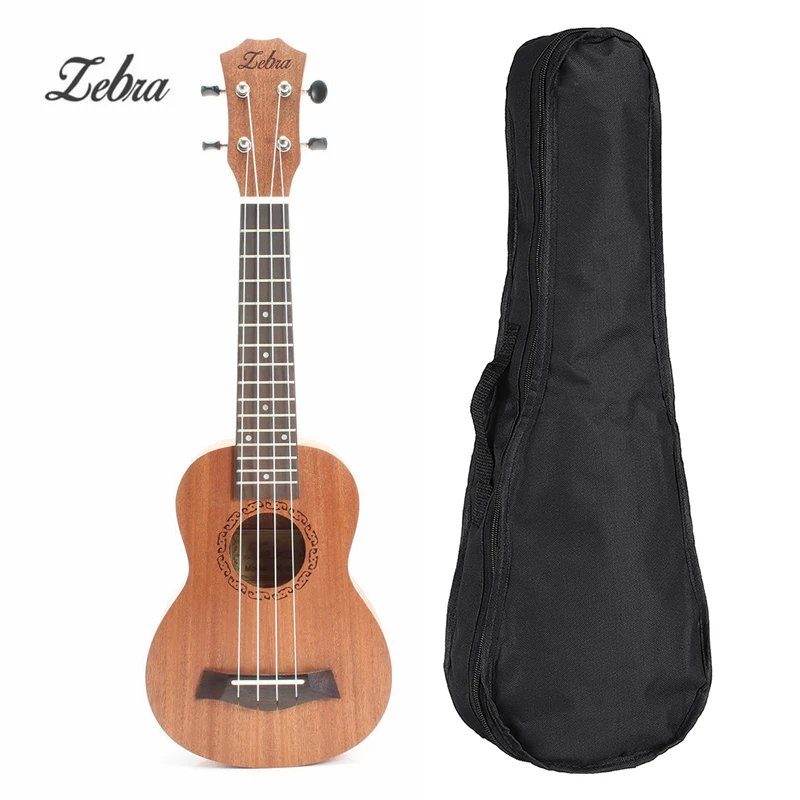 Зебра 21 дюймов укулеле тенор сопрано красное дерево палисандр 15 ладов 4 струны