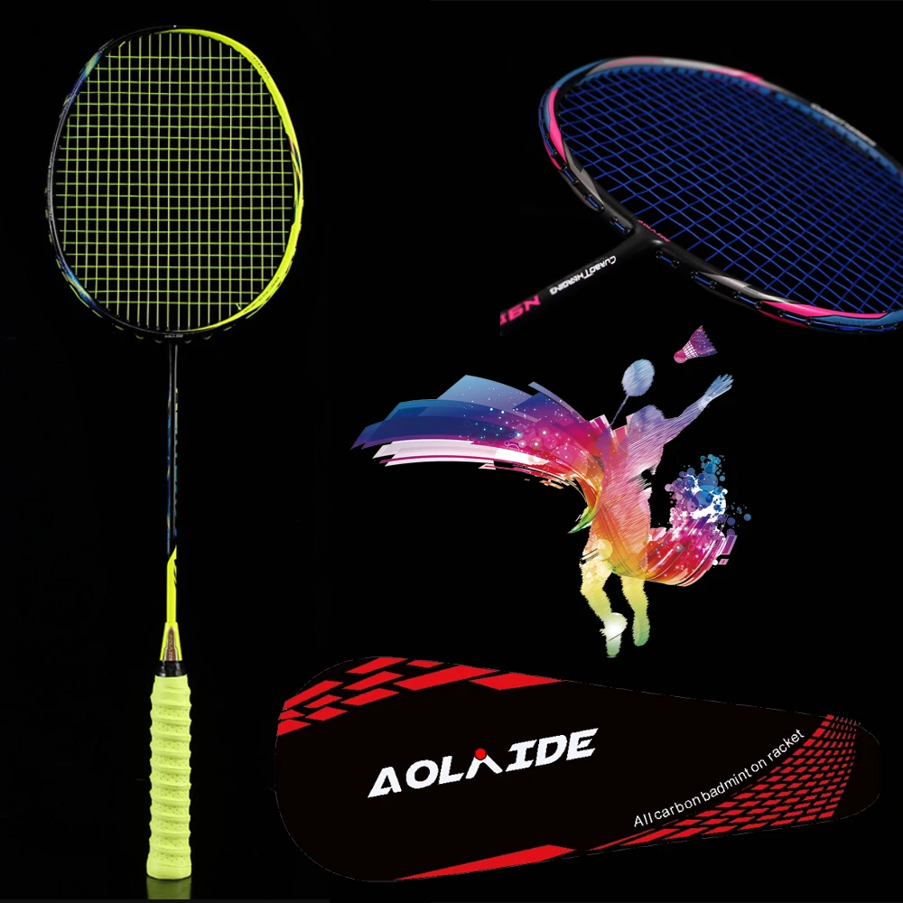 

Professional Ultra-light 4u Full Carbon Badminton Racket Adult Durable And Durable Offensive Badminton Racket Single Shot -40