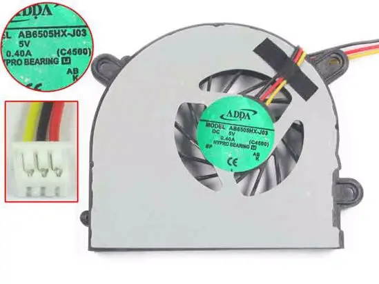 

ADDA AB6505HX-J03 C4500 DC 5V 0.40A 3-Wire Server Laptop Cooling Fan