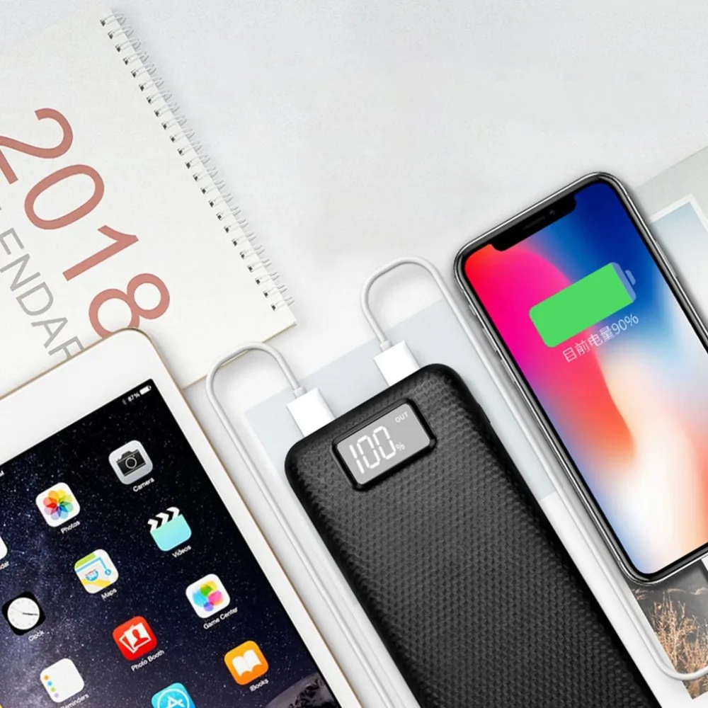 Внешний аккумулятор pcb внешний корпус ЖК-дисплей двойной USB выход зарядное