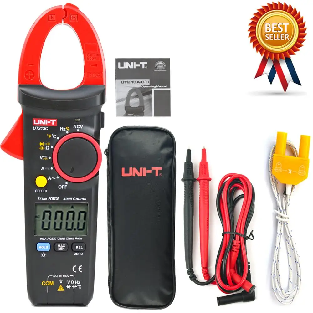 UNI T UT213C 400A Цифровые токоизмерительные клещи сопротивление напряжения емкости