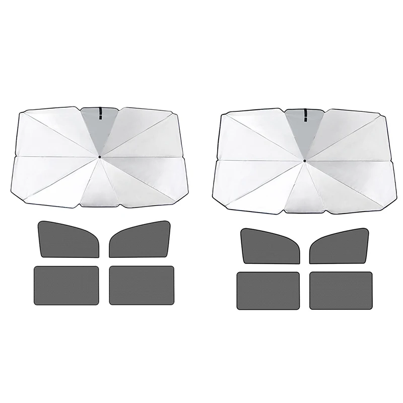 

Car Windshield Sunshade Umbrella Foldable UV Block Interior Car Parasol and Side Window Sun Visor