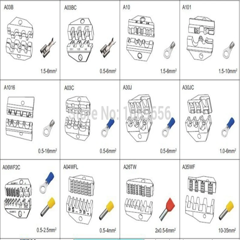Набор пресс форм для AM 10 24 шт. пневматические инструменты обжима гофрирования