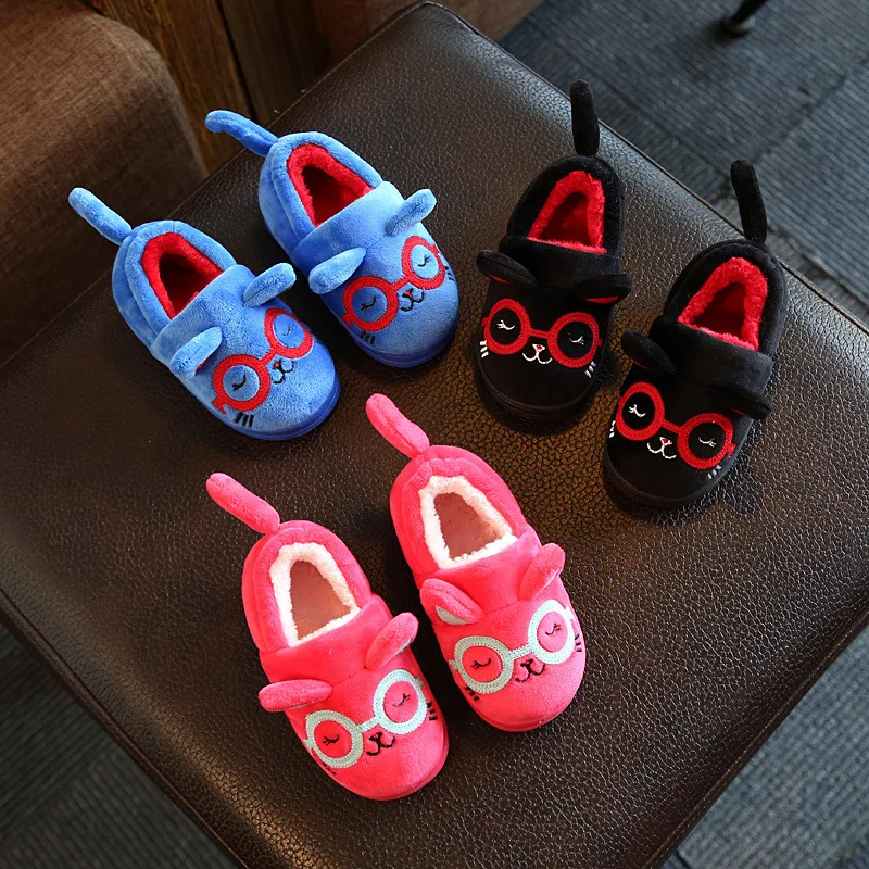Тапочки для младенцев детская теплая обувь мультяшная мягкая подошва мальчиков