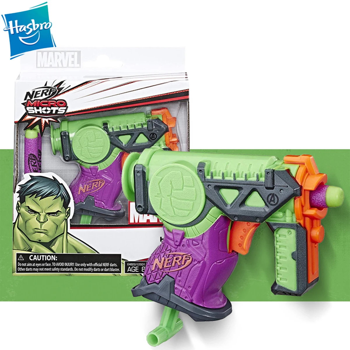 Пусковое устройство NERF Warrior Мстители Капитан Америка мягкий пулемет детская
