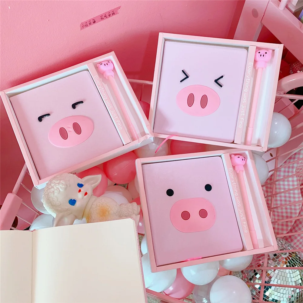 Kawaii Girl A6 набор чистого журнала для офиса корейский милый розовый блокнот