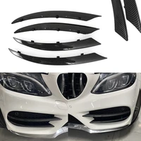 4pcs front fog lamp grill grille decorative covers stickers for mercedes benz c class w205 c180 c200 c250 c260 c300 15 16 17 18