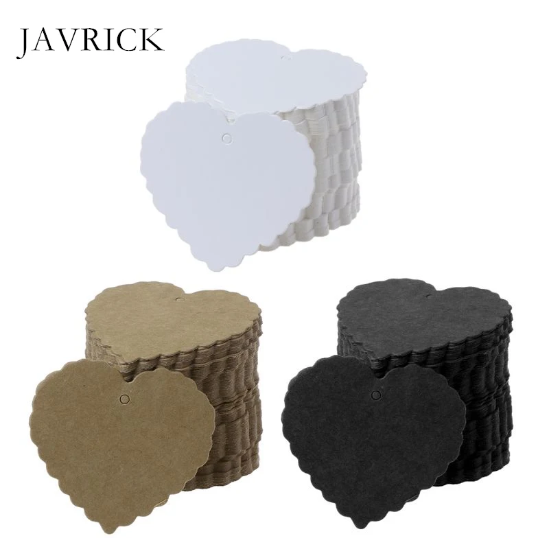 Новинка цена 100 шт. коричневые заготовки из крафт бумаги в форме сердца картонная