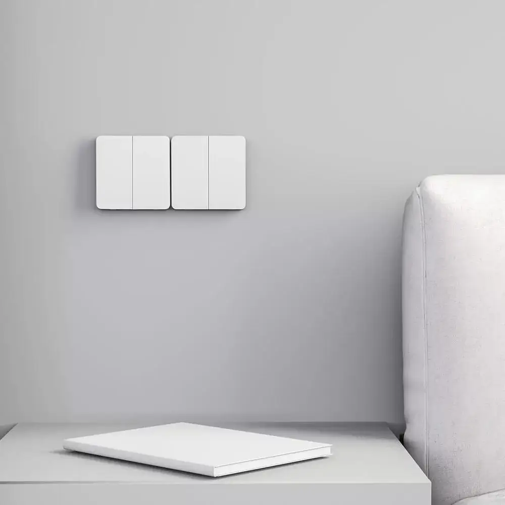 Новейший настенный переключатель mi jia с двумя кнопками двойной управления 2