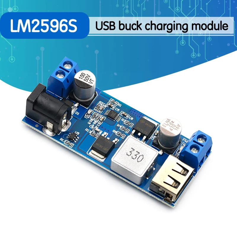 Заменить LM2596S DC 24V/12 В до 5 пост 5A Шаг вниз Питание понижающий преобразователь