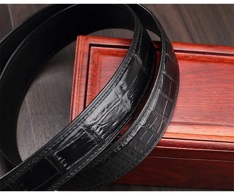 McParko Crocodile Mens Belts Luxury Genuine Leather Belt Men Original Brand Design Animal Buckle Leopard Jeans Waist Belts Brown