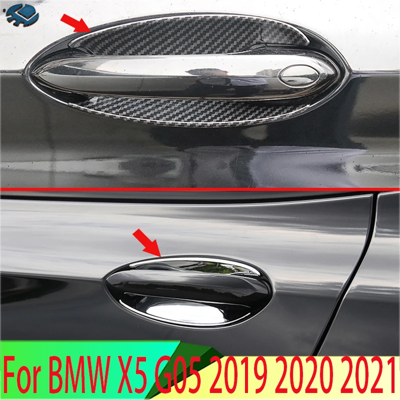 

For BMW X5 G05 2019 2020 2021 ABS Chrome Door Handle Bowl Cover Cup Cavity Trim Insert Catch Molding Garnish