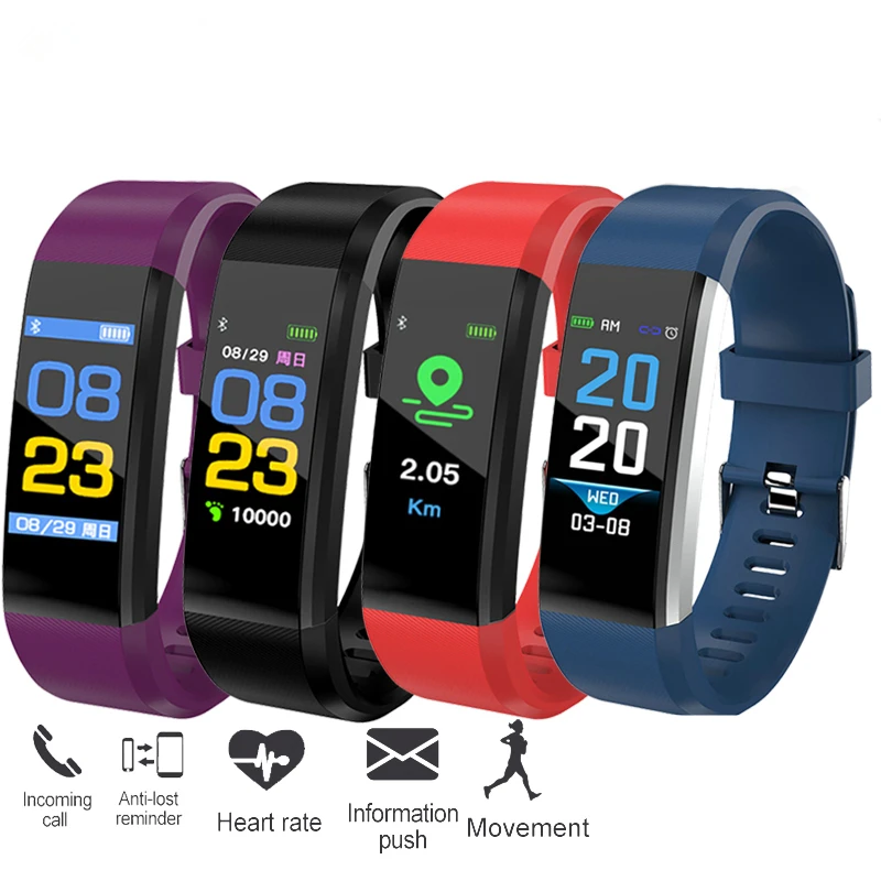 

Waterproof Sports Smart Wristband B05 Screen Bluetooth Smartband Heart Rate Monitor Fitness Tracker for IOS Android