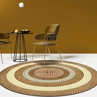 fashion geometry living room rugs round carpet imitation woven rope bedroom carpet floor mat hanging chair rug home decor nordic