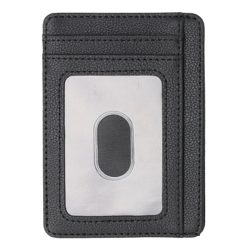 KUDIAN BEAR Rfid Minimalist Men Wallet Small PU Leather Credit Card Holder Clip Black Male Mini Slim Case Coin Purse BID251 PM49
