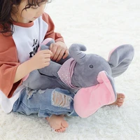 elephant stuffed toys for children kawaii electric music shake the ear doll electric plush toy gift with english songs ear talk