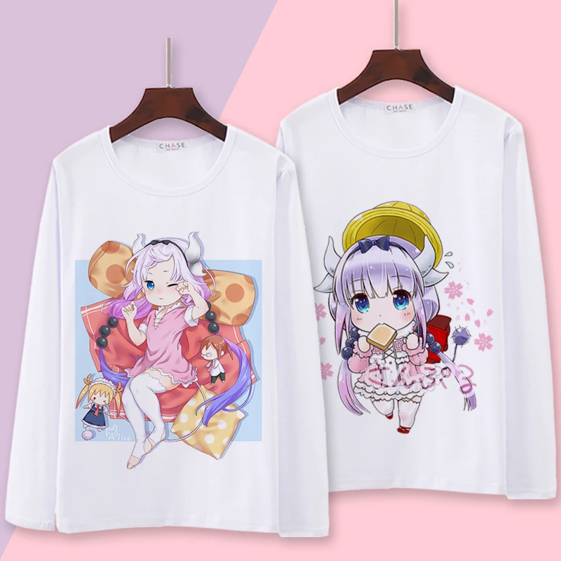 Miss Kobayashi's Dragon Maid/футболка для костюмированной вечеринки Kanna Kamui Tohru Сезон весна