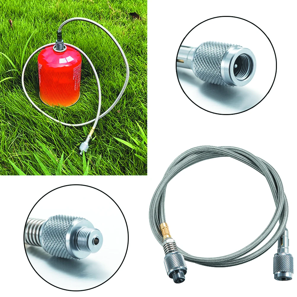 

Camping Stove Propane Hose Braided Adapter Flat Gas Tank Cylinder Converter