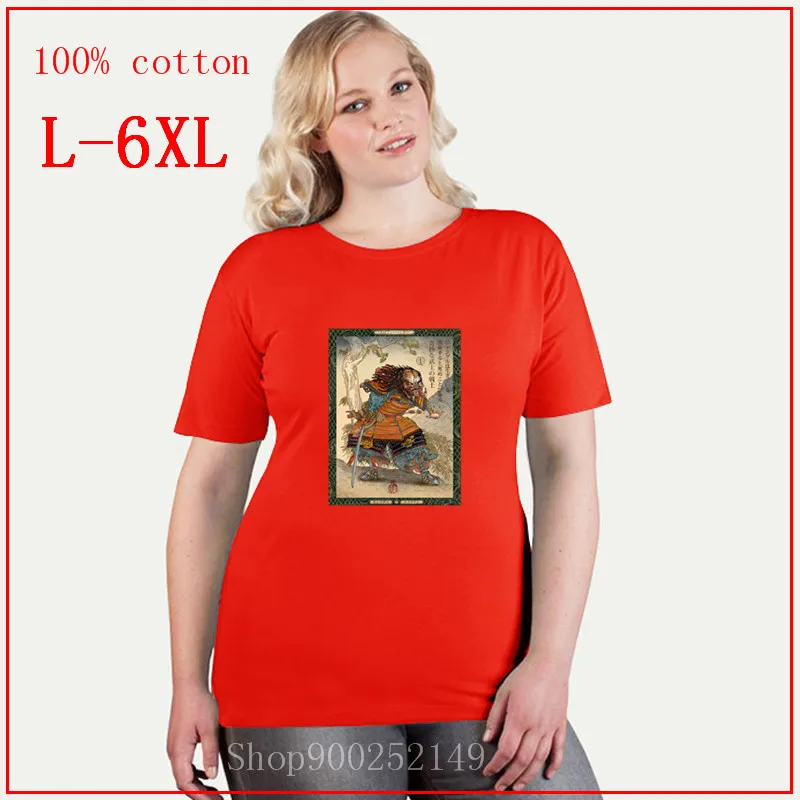 Самурайский Хищник размера плюс Рубашки 4XL 5XL 6XL женская одежда blusas mujer de moda 2020 verano
