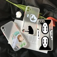 spirited away japan anime phone case matte transparent for iphone 7 8 11 12 plus mini x xs xr pro max cover