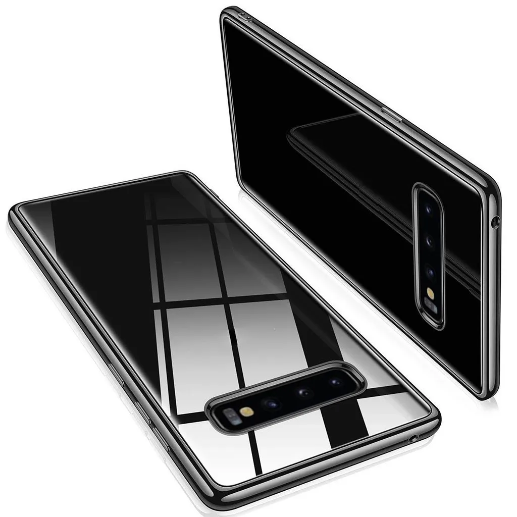 Для Samsung S10 Plus ударопрочный бампер прозрачный силиконовый чехол для телефона