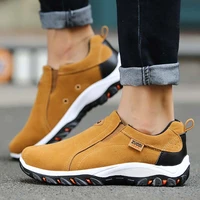 men fashion breathable casual shoes light non slip hiking boots good arch support easy to put on take off outdoor sports shoes