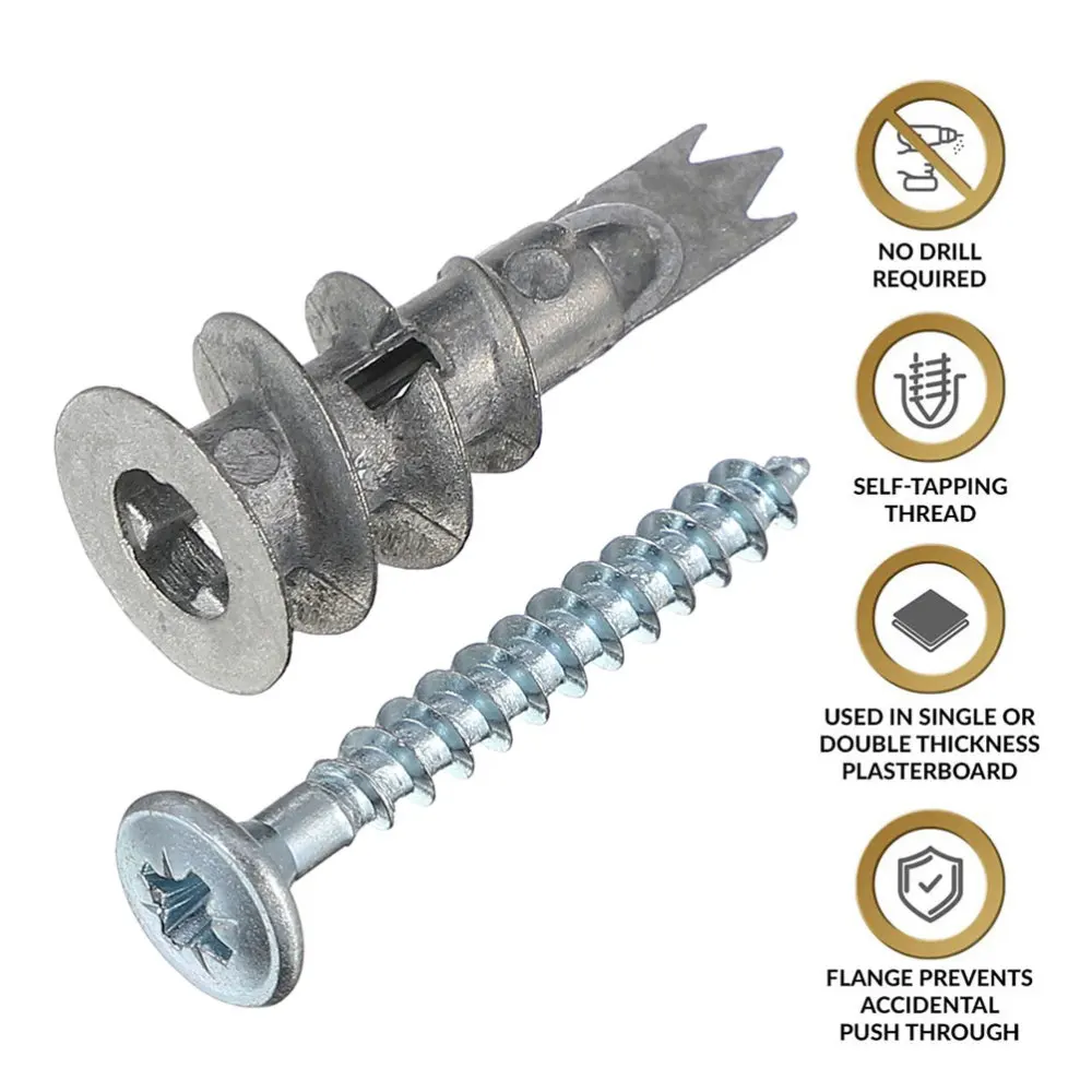 100 шт. Винтовые крепления изящные многофункциональные настенные анкеры
