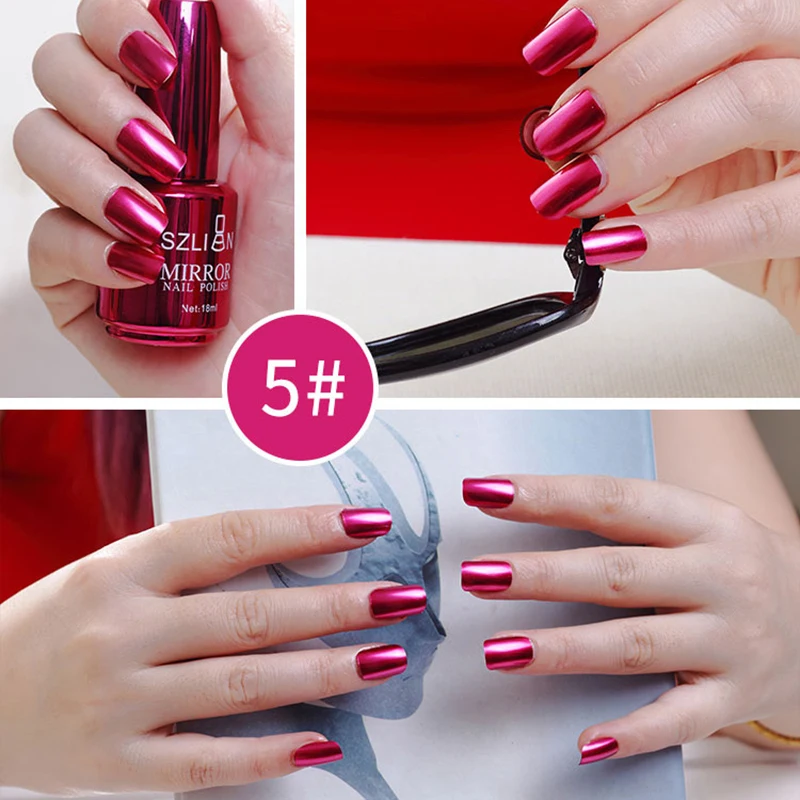 Новинка 18 мл зеркальный эффект разноцветный золотой серебряный хромированный