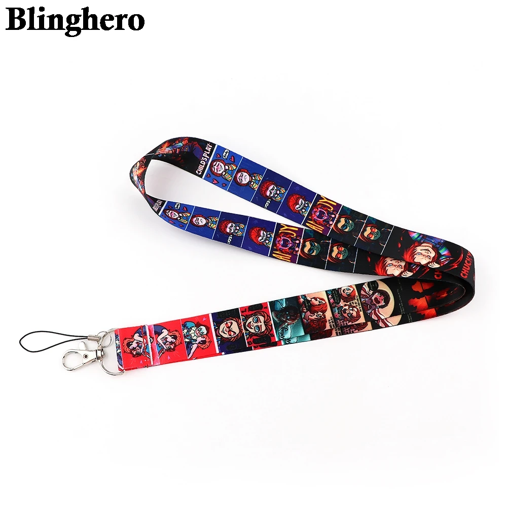 

CB844 Horror Movie Lanyard Keychain Halloween Ghost Lanyards for Key Badges ID Cell Phone Rope Neck Straps Accessories Gifts